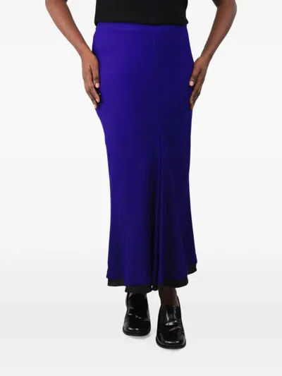 Pre-owned Marni Crepe Midi Skirt In Purple