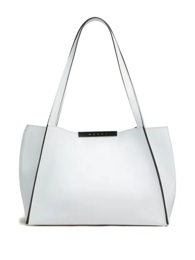Marni Cresta Tote Bag In White