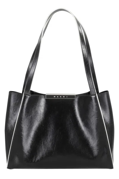 Marni Cresta Tote Bag In Black