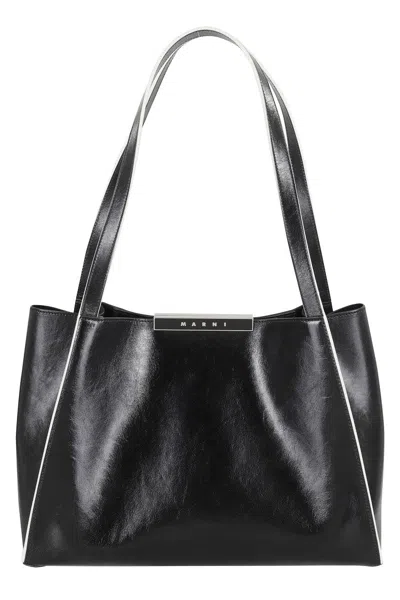 Marni Cresta Tote Bag In Black