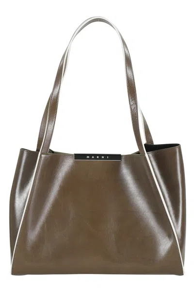 Marni Cresta Tote Bag In Neutral