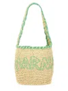 Marni Woven Shoulder Bag In Green