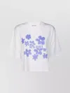 Marni Crew Neck Cropped Graphic Print T-shirt