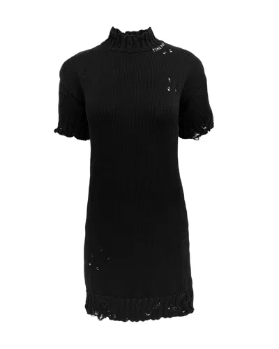 Marni Crew Neck Dress With Short Sleeve In Black