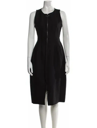 Pre-owned Marni Crew Neck Knee-length Dress In Black