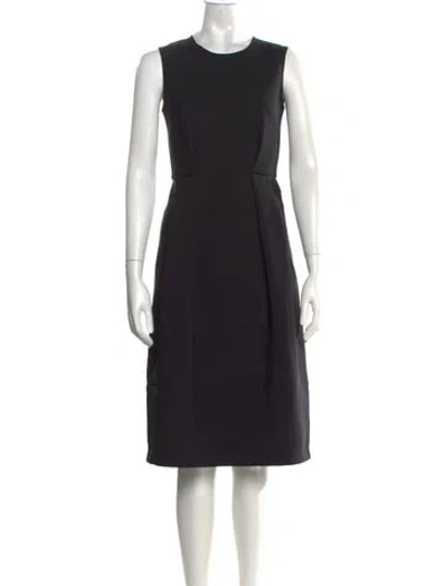 Pre-owned Marni Crew Neck Knee-length Dress In Black