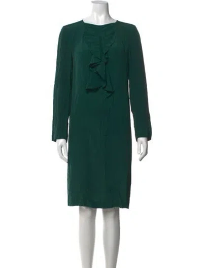 Pre-owned Marni Crew Neck Knee-length Dress In Green