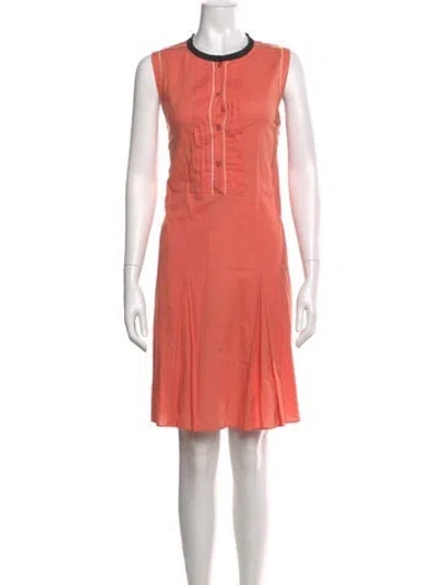 Pre-owned Marni Crew Neck Knee-length Dress In Orange