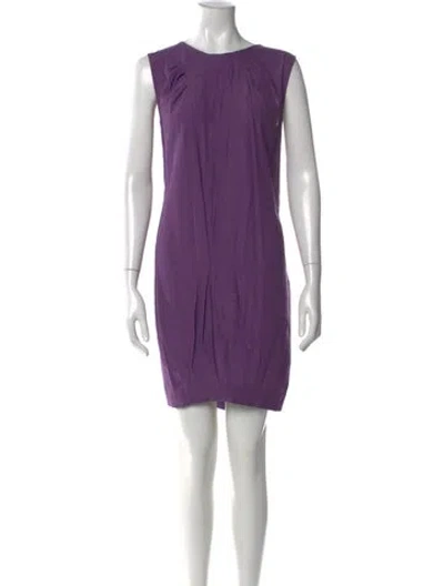 Pre-owned Marni Crew Neck Knee-length Dress In Purple
