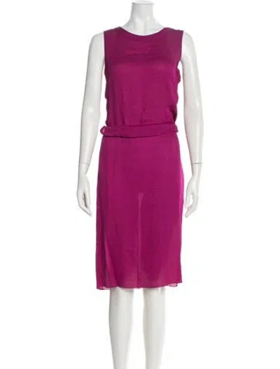 Pre-owned Marni Crew Neck Knee-length Dress In Purple