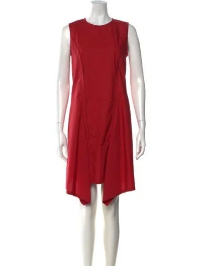 Pre-owned Marni Crew Neck Knee-length Dress In Red