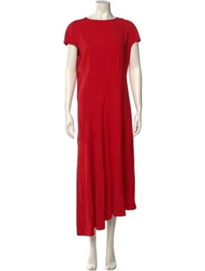 Pre-owned Marni Crew Neck Long Dress In Red