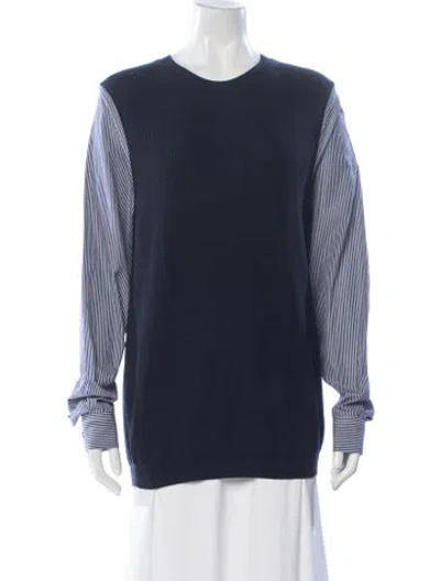 Pre-owned Marni Crew Neck Long Sleeve Sweatshirt In Blue