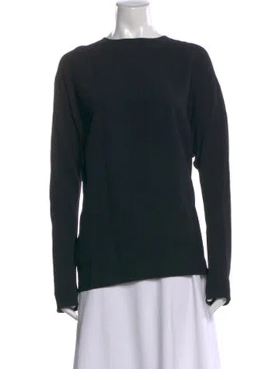 Pre-owned Marni Crew Neck Long Sleeve Top In Black