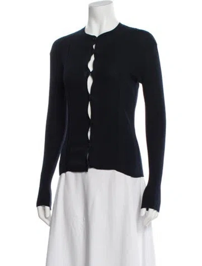 Pre-owned Marni Crew Neck Long Sleeve Top In Blue