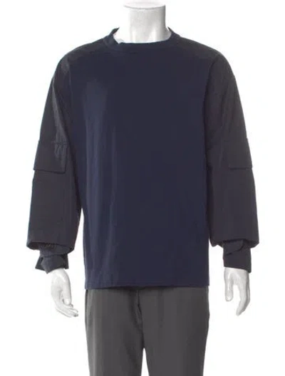 Pre-owned Marni Crew Neck Long Sleeve T-shirt In Blue
