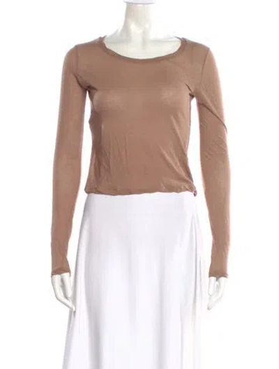 Pre-owned Marni Crew Neck Long Sleeve T-shirt In Neutrals