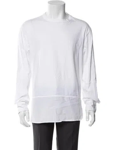Pre-owned Marni Crew Neck Long Sleeve T-shirt In White