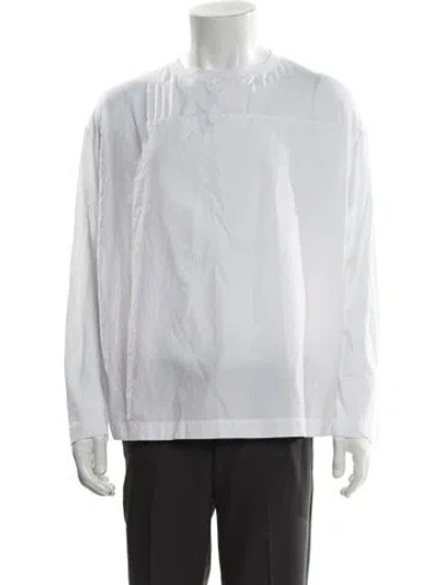Pre-owned Marni Crew Neck Long Sleeve T-shirt In White