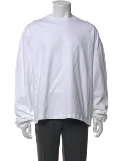 Pre-owned Marni Crew Neck Long Sleeve T-shirt In White