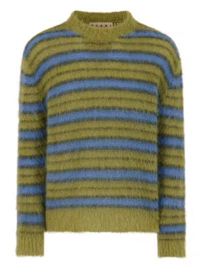 Marni Crew Neck Long Sleeves Jumper Clothing In Green