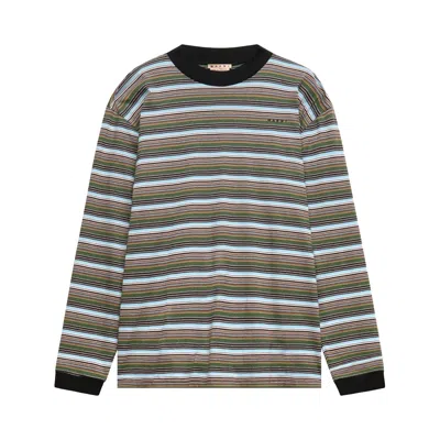 Pre-owned Marni Crew Neck Long-sleeve T-shirt 'cobalt' | Blue | Men's Size 50