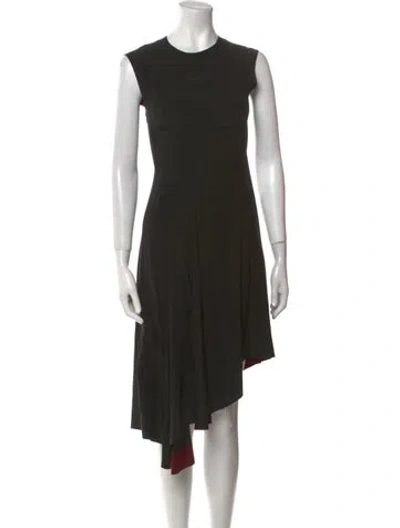 Pre-owned Marni Crew Neck Midi Length Dress In Black