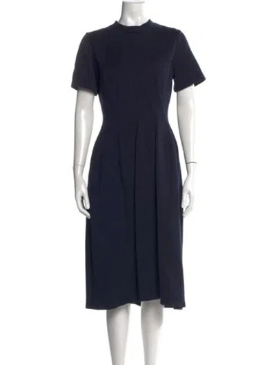 Pre-owned Marni Crew Neck Midi Length Dress In Blue