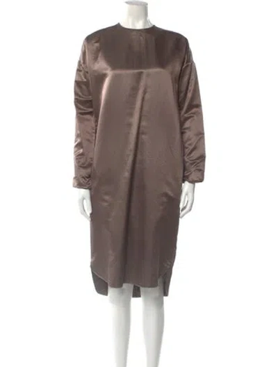 Pre-owned Marni Crew Neck Midi Length Dress In Brown