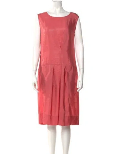 Pre-owned Marni Crew Neck Midi Length Dress In Pink