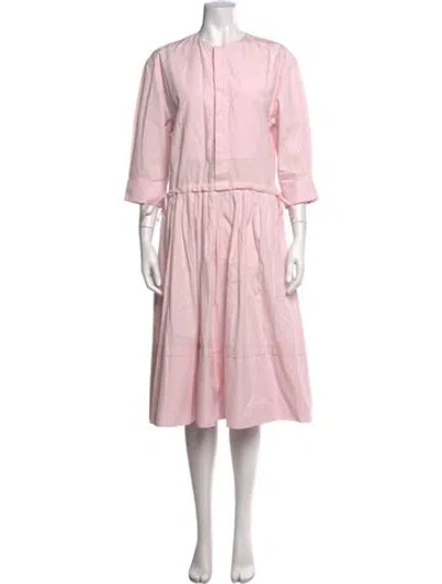 Pre-owned Marni Crew Neck Midi Length Dress In Pink