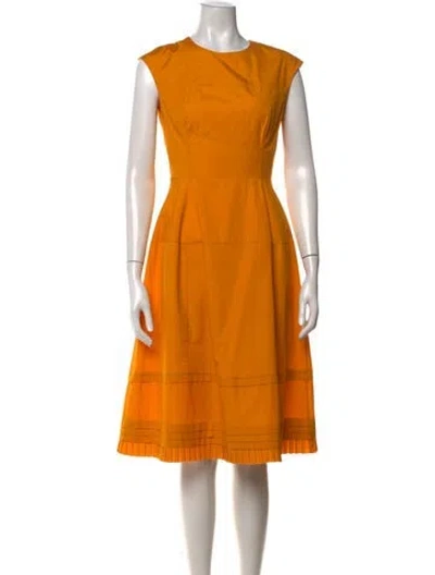 Pre-owned Marni Crew Neck Midi Length Dress In Yellow