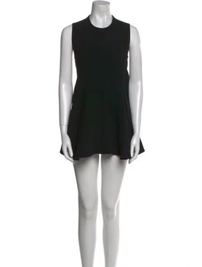 Pre-owned Marni Crew Neck Mini Dress In Black