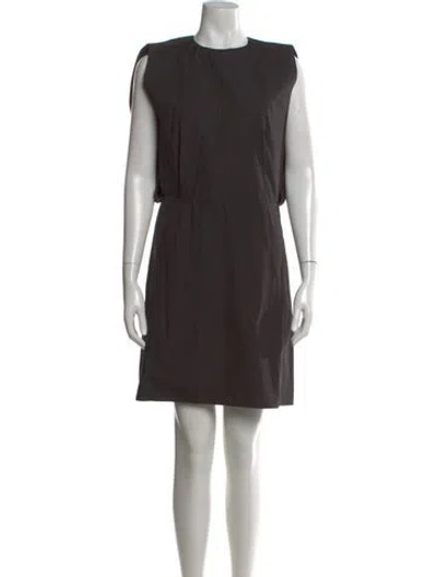 Pre-owned Marni Crew Neck Mini Dress In Black