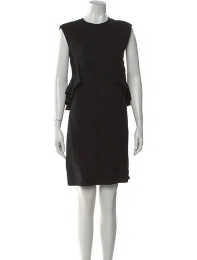 Pre-owned Marni Crew Neck Mini Dress In Black