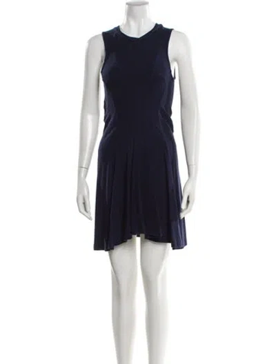 Pre-owned Marni Crew Neck Mini Dress In Blue
