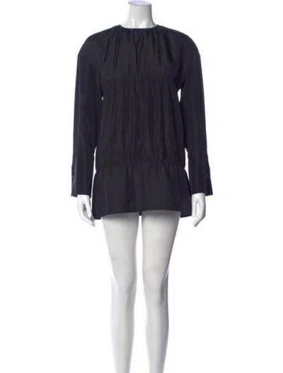 Pre-owned Marni Crew Neck Mini Dress In Blue