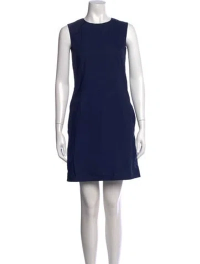 Pre-owned Marni Crew Neck Mini Dress In Blue