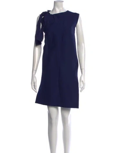 Pre-owned Marni Crew Neck Mini Dress In Blue