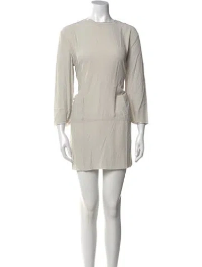 Pre-owned Marni Crew Neck Mini Dress In Neutral