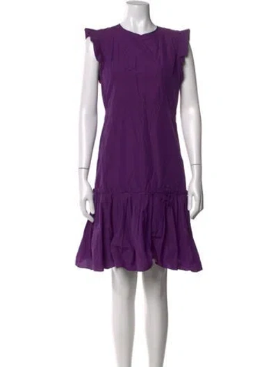 Pre-owned Marni Crew Neck Mini Dress In Purple