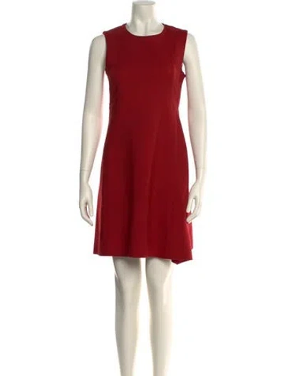 Pre-owned Marni Crew Neck Mini Dress In Red