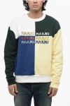 Marni Crew Neck Puzzle Logo Brushed Cotton Sweatshirt