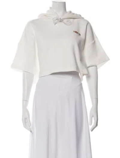 Pre-owned Marni Crew Neck Short Sleeve Hoodie In White