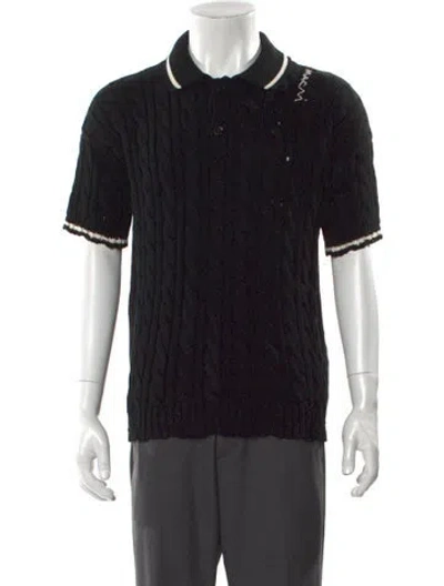 Pre-owned Marni Crew Neck Short Sleeve Polo Shirt W/ Tags In Black