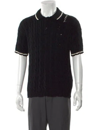 Pre-owned Marni Crew Neck Short Sleeve Polo Shirt W/ Tags In Black