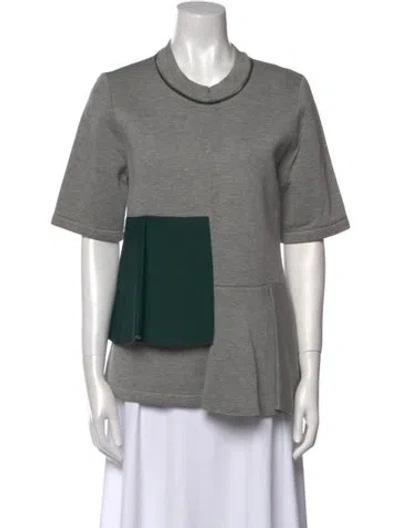 Pre-owned Marni Crew Neck Short Sleeve Sweatshirt In Gray