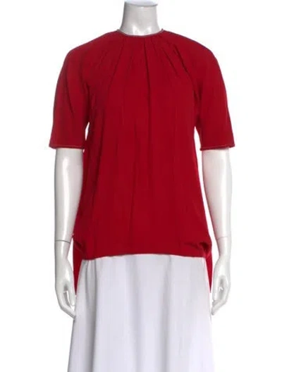 Pre-owned Marni Crew Neck Short Sleeve Top In Red
