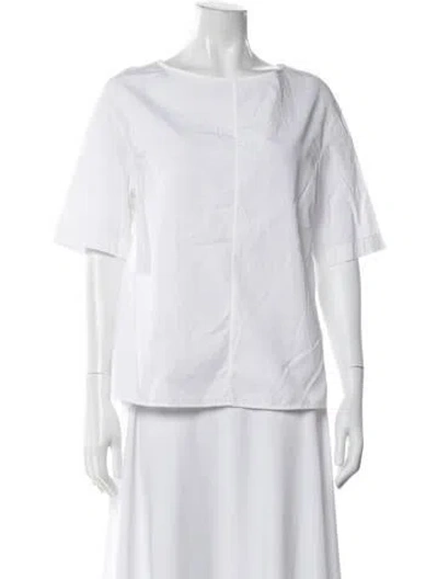 Pre-owned Marni Crew Neck Short Sleeve Top In White