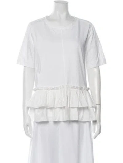 Pre-owned Marni Crew Neck Short Sleeve Top In White